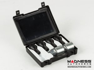 MINI Cooper Lug Bolt and Lock Set by Farad - Set of 16 - M14x1.25 - 60° Cone Seat - Black (R55/ R56/ R57/ R58/ R59 Models)